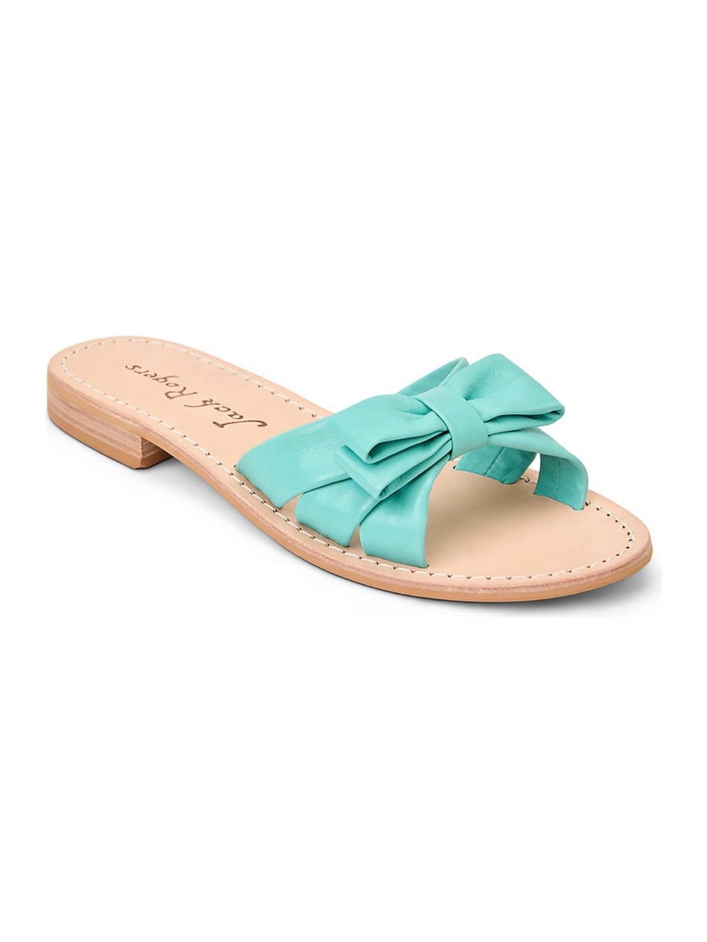 Jack Rogers Teal Bow Slide Mule